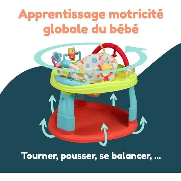 Base d'activités - BAMBISOL - 3 hauteurs d'assise - Activités ludiques - Multicouleurs-4