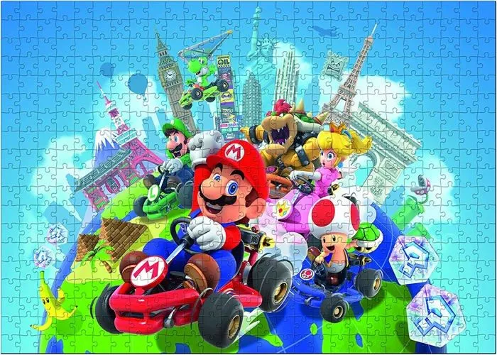 Winning Moves - Puzzle 500 Pièces Autour Du Monde Mario Kart Top Puzzle WINNING MOVES-2