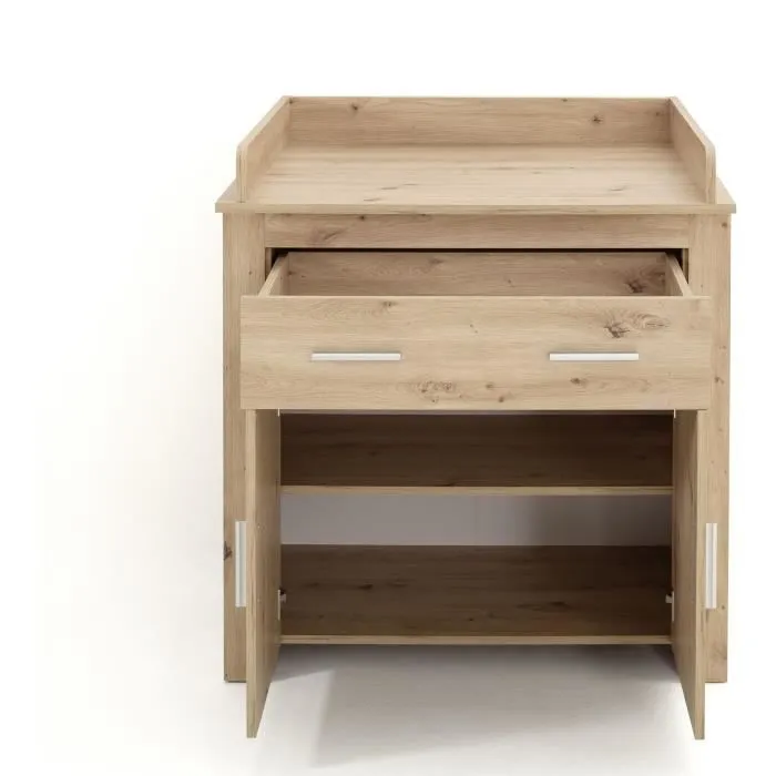 Chambre bébé Duo : Lit 70 x 140 cm + Commode à langer AHOI - Chêne - TREND TEAM-3