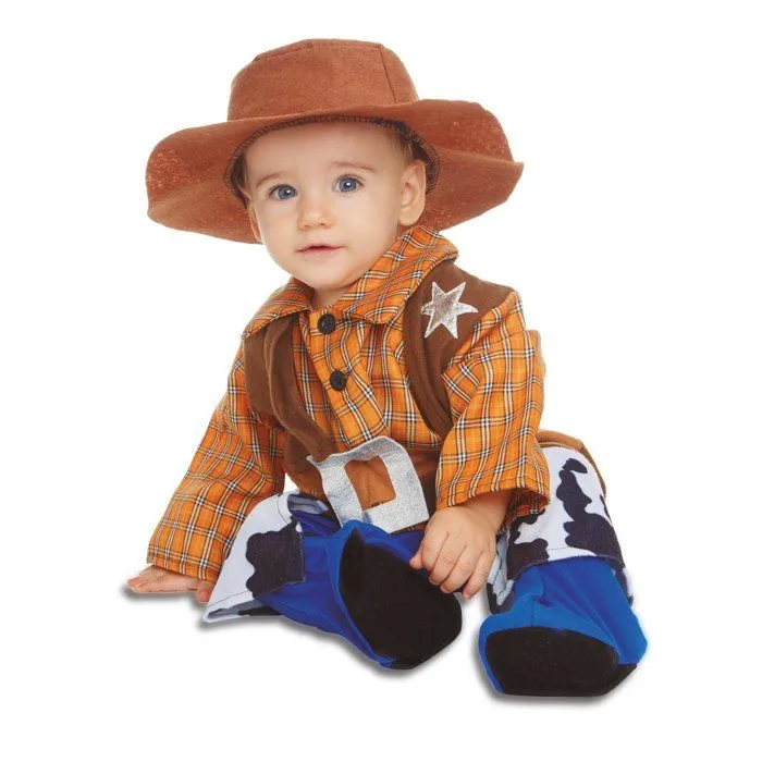 Déguisement avec chapeau cowboy bébé-0