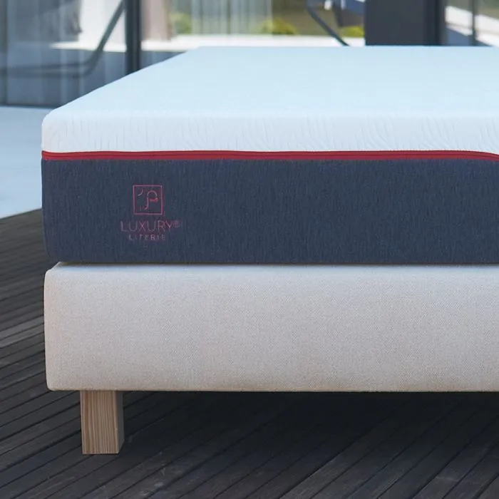 Sommier tapissier 140x200, beige, Gamme Prestige Hôtel, bois massif + pieds offerts-3