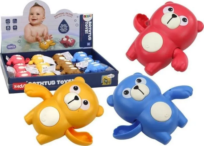 Fauteuil de bain - transat de bain - anneau de bain Leantoys - 17704 - Jouet de bain à remonter , ours en peluche flottant-0