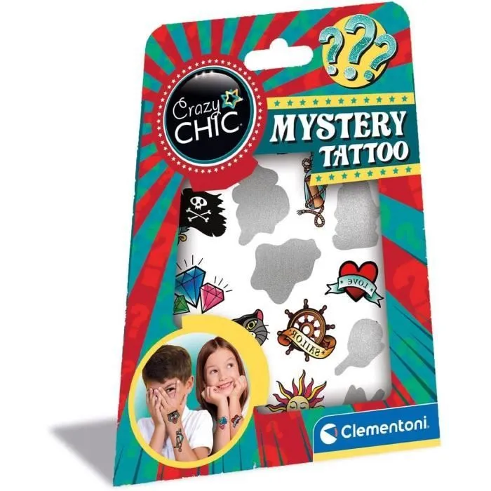 Coffret de 17 tatouages temporaires mystères Crazy Chic de Clementoni-0