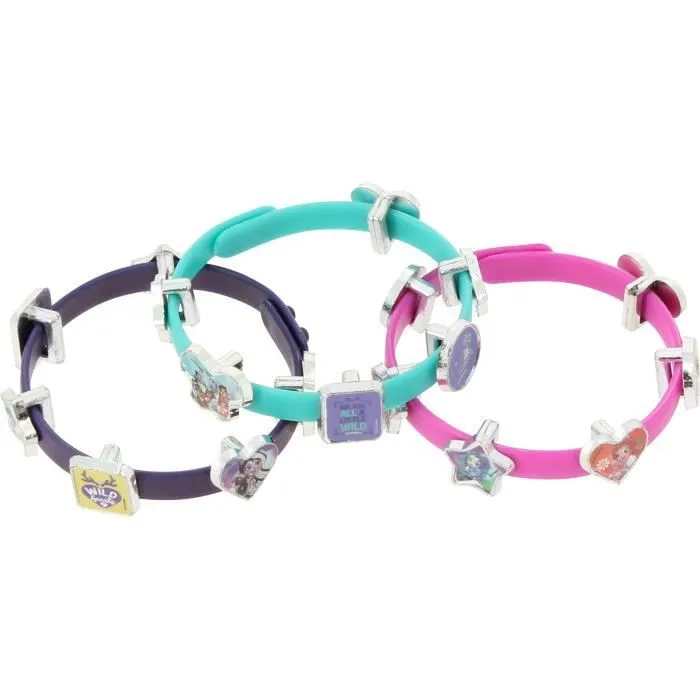 Bracelets et charms ENCHANTIMALS - Fille - De 5 à 7 ans - Rose, bleu et marron