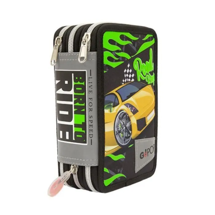 Trousse scolaire - GIOCHI PREZIOSI - Monster Truck - 3 compartiments - 18 crayons - 18 feutres-0