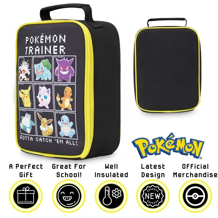 Lunch box - boite a repas Pokemon Sac Isotherme Repas Enfant - Lunch Box Enfant Dejeuner Gouter Pique Nique (Multi)-1