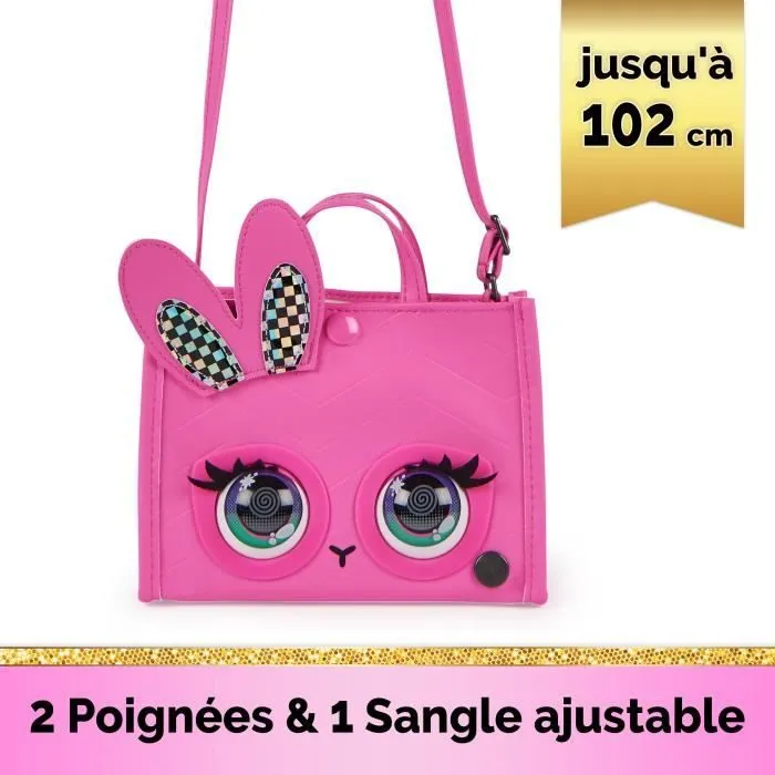 Purse Pets - Tote Bag Lapin - Sac interactif (cligne des yeux, chante ...)-3