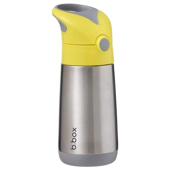 Gourde isotherme enfant - B.BOX - Jaune - 350 ml - Incassable - Compatible lave-vaisselle-1