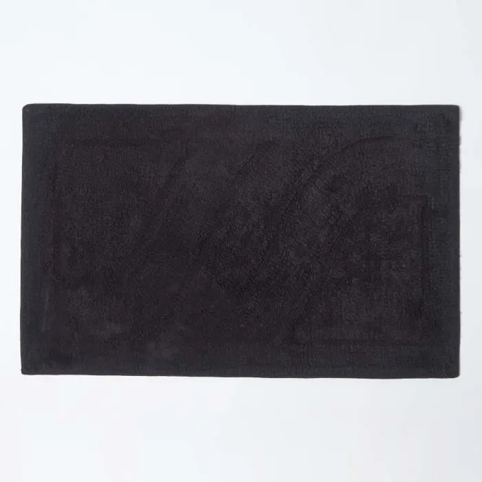 Tapis de bain haut de gamme 2 pièces Noir-1