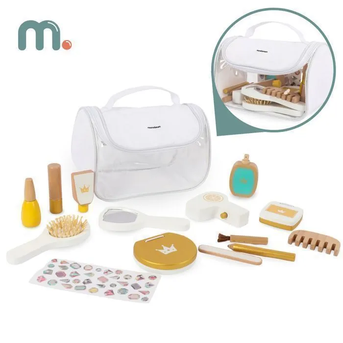 Maquillage Enfant - Mamabrum - Trousse avec 15 Accessoires bois - Écologique - Jeux D'imitation,  Jouet en Bois-2