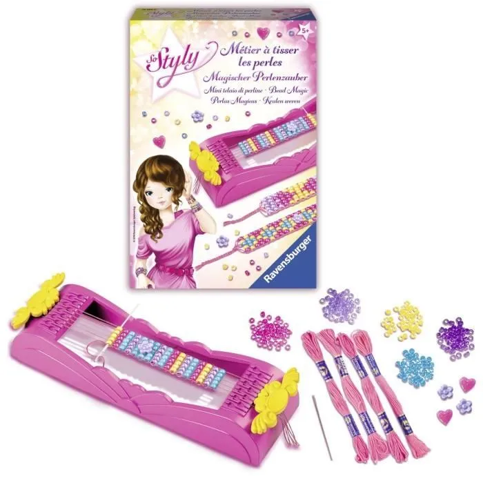 Métier à tisser les perles - Ravensburger - Fille - Coffret complet création bracelets DIY - Dès 5 ans-1