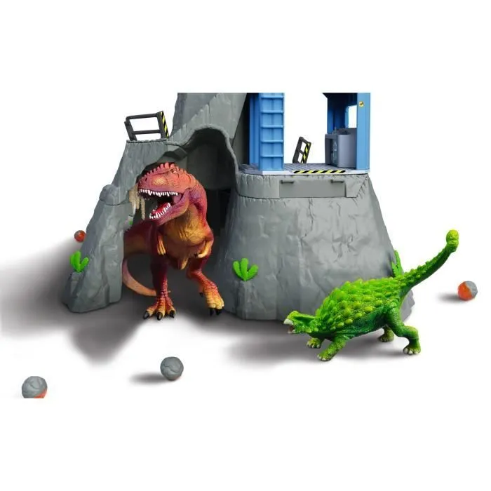 Expédition au grand Volcan, 1 figurine de chercheuse et 2 jouets dinosaures, Pour enfants dès 5 ans, Schleich 42564 DINOSAURS-4
