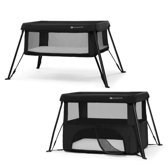 Kinderkraft CAMI lit bébé 3 en 1 - Noir-0