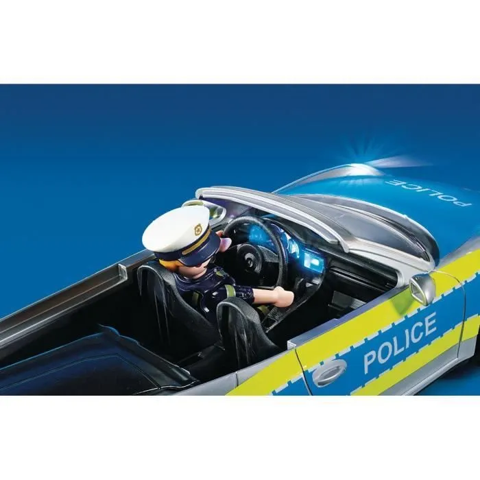 PLAYMOBIL 70066 Porsche 911 Carrera 4S Police, 2 policiers et accessoires, Effets sonores et lumineux, Dès 4 ans-5