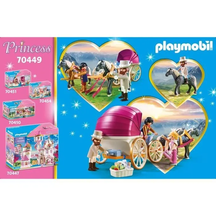 PLAYMOBIL 70449 Calèche et couple royal, Princesses, 60 pièces, Dès 4 ans-2