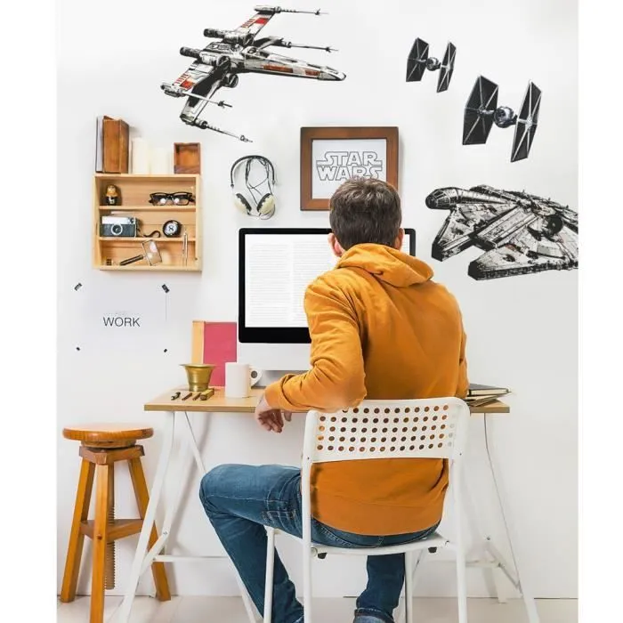 Stickers géant flotte spatiale Star Wars-0