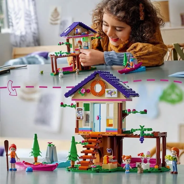 LEGO® 41679 Friends La maison dans la forêt avec Mia, Figurine Animal Raton-Laveur et Kayak, Jeu de Construction-3