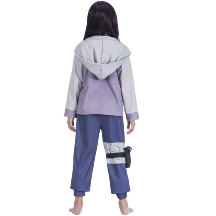 Déguisement Hinata Naruto Shippuden Fille 7/8 ans - Violet - Costume de kunoichi facile à utiliser-2