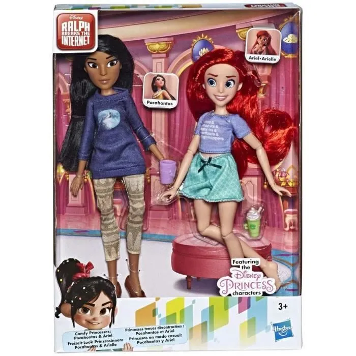 Disney Princesses - Poupees tendances Comfy Squad Ariel et Pocahontas - 30 cm-1