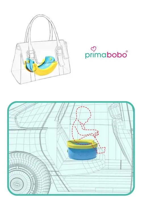 Primabobo Mini toilette Banane - Pot bébé pliable et idéal pour les voyages - rose-1