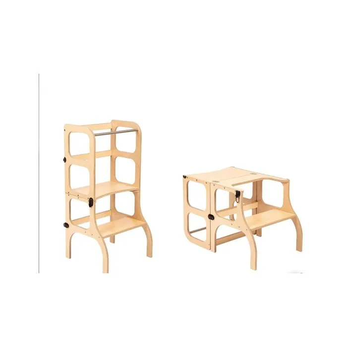 Tour d'apprentissage - Ette tete - TWoB - Step'n'Sit - Bois - Marron - 48x59x7cm-1