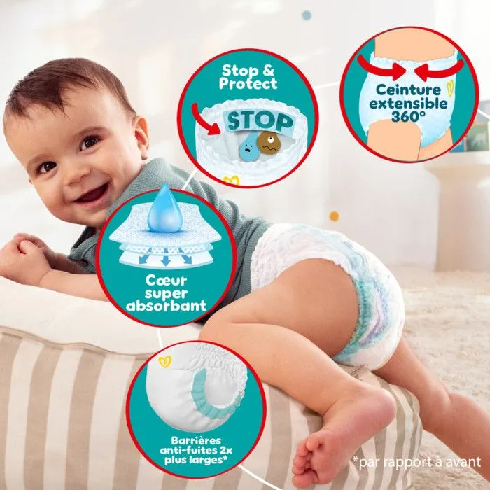 2x56 Couches-Culottes Baby Dry Pants - Taille 4 - Pampers-3