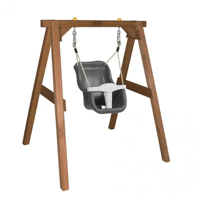Balançoire pour bébé AXI - Marque AXI - Cadre en bois brun - Pour l'extérieur-0