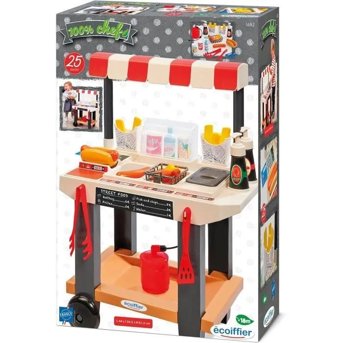 Jeux d'imitation : cuisine Street food - ECOIFFIER - 1682-4