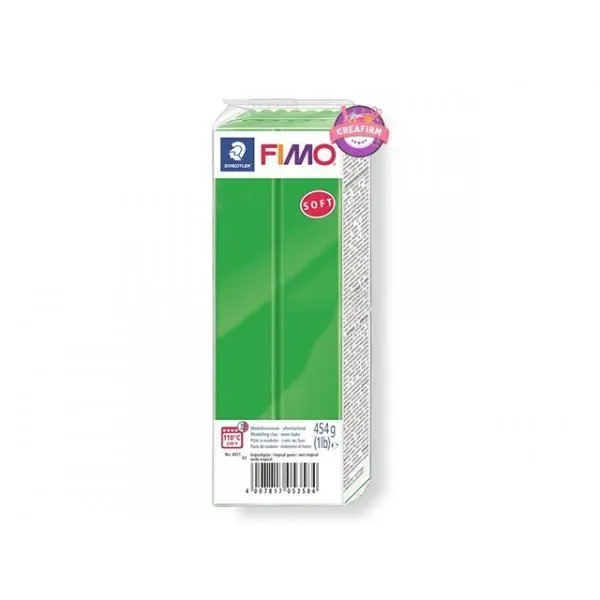 Pâte polymère - Fimo - Soft - 454g - Vert Tropique n°53 - Facile à manipuler-0