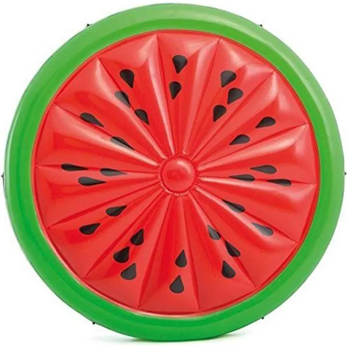 Bouée gonflable pastèque INTEX - Ø 183 cm - Pour adultes et enfants à partir de 14 ans - Corde de pourtour-0