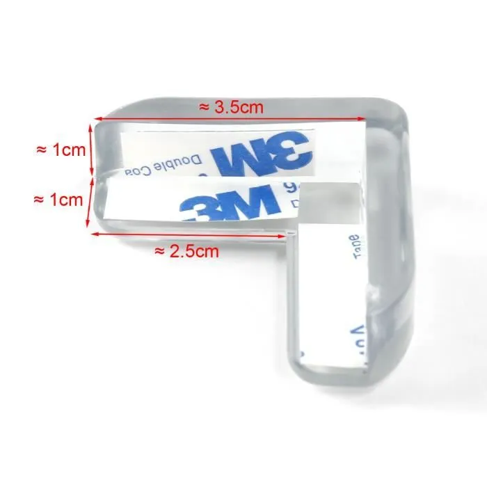 10pcs Protection D'Angle De Meuble silicone transparent, Protège Coin, avec colle-1