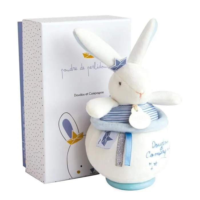 Peluche musical - DOUDOU ET COMPAGNIE - Lapin Matelot - Blanc - 15 cm - Pour bébé-2