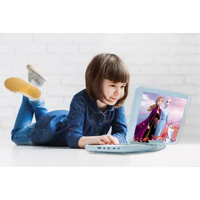 Lecteur DVD portable avec écran rotatif 7""et port USB, écouteurs Reine des Neiges-3