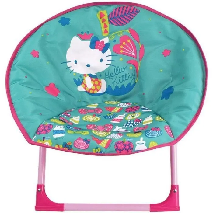 Siège lune pliant pour enfant - FUN HOUSE - HELLO KITTY - Dimensions H.47x L.54x P.45 cm - Intérieur-0