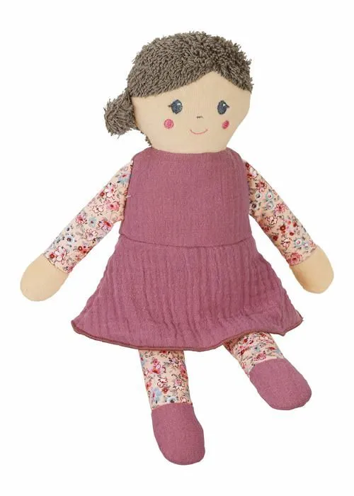 Peluche Sterntaler - 3002150 - Poupee de Jeu Sophie, Hochet Integre, Pour Bebes Des la Naissance, 28 x 20 cm, Rose-2