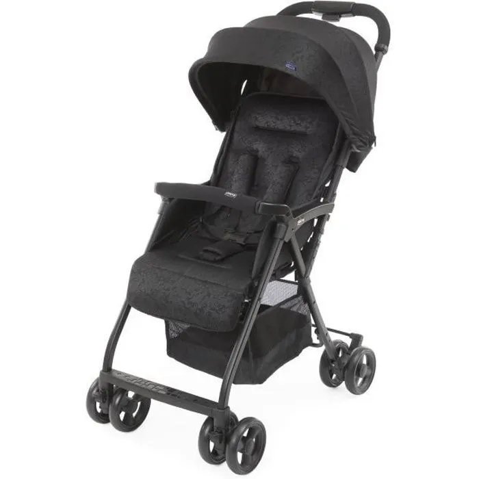 CHICCO Poussette compacte Ohlala 3 - Dès la naissance - Jusqu'à 15kg - Dossier inclinable - Arceau de sécurité - Jet black-0