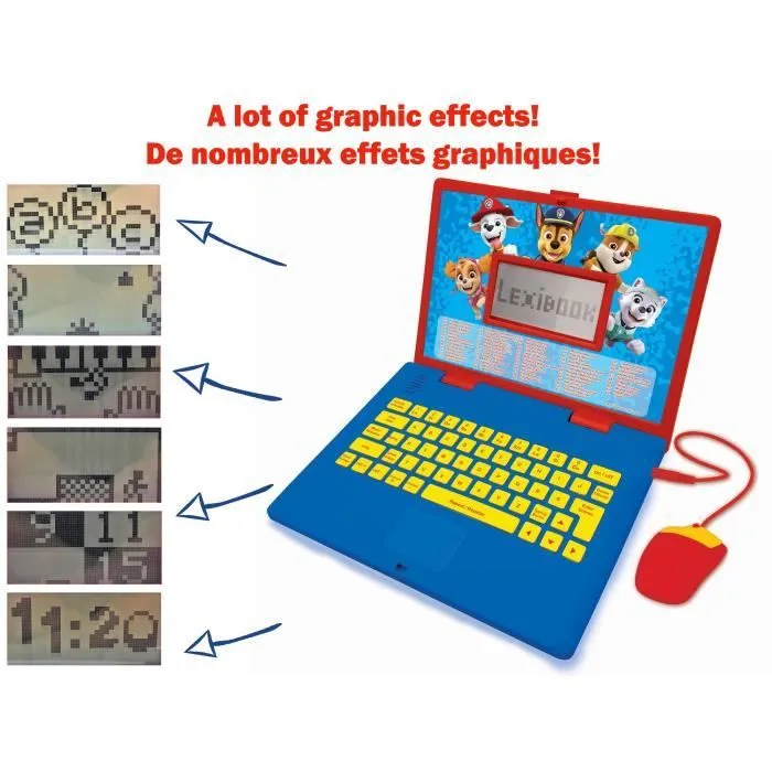Ordinateur Educatif Bilingue Pat' Patrouille - LEXIBOOK - 124 activités-3