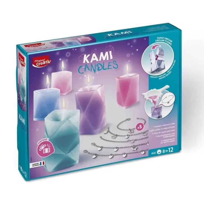 Bougies origami MAPED - Modèle Origami Surprise - Bracelet caché - Âge 8+-0
