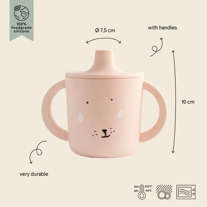 Tasse d aprentissage en silicone - Madame Lapin - Rose - Verre à bec bébé - Trixie-2