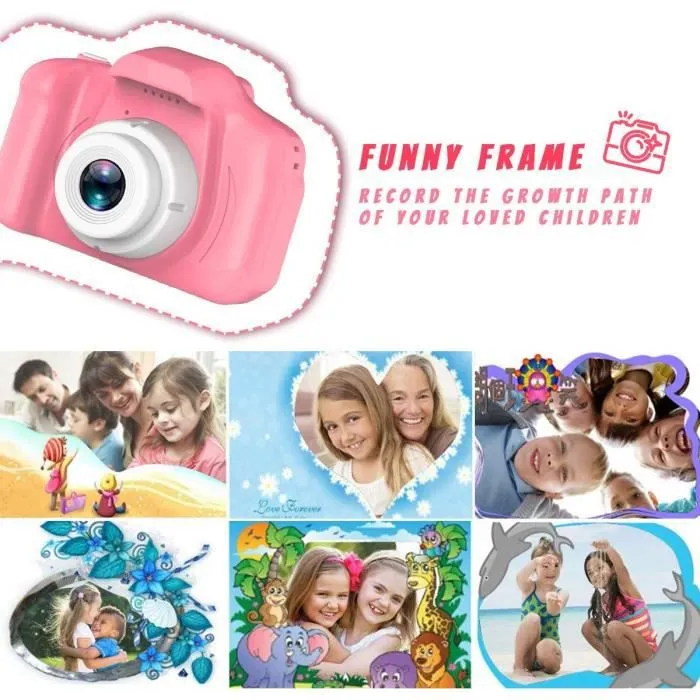 Appareil Photo Enfant - Joyfun - 8MP Vidéo Record - Carte TF 16 Go - Rose-3