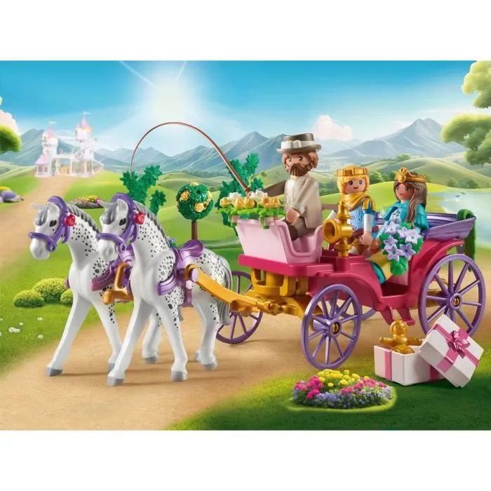 PLAYMOBIL 71846 Calèche avec couple princier et cocher-1