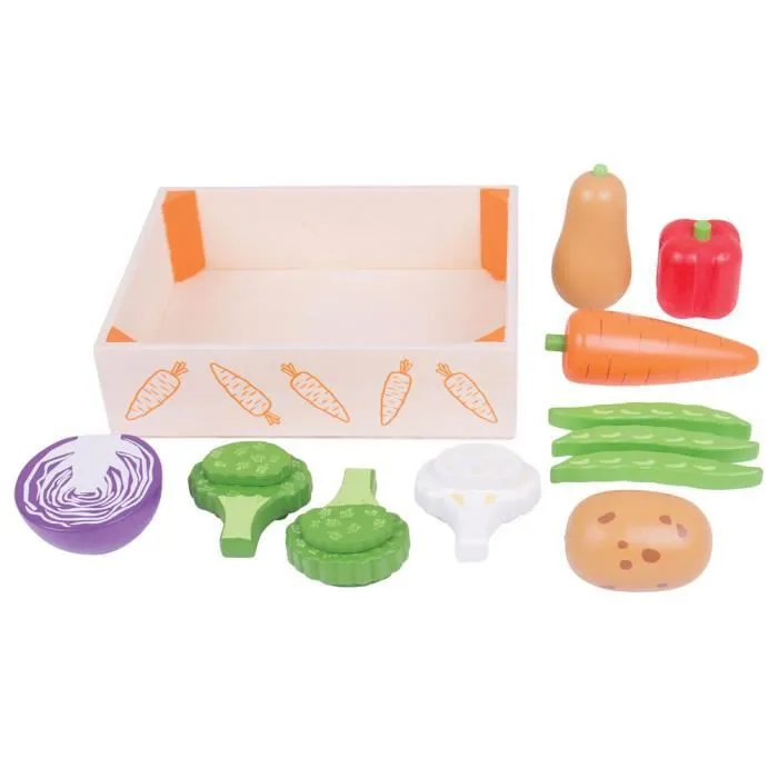 BigJigs Jouets - Imagination - cageot de légumes - Table d'activité - Jouet d'activité-3