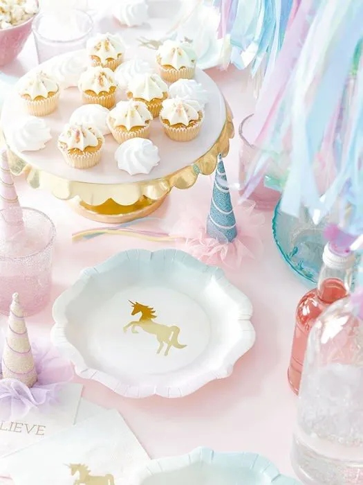 Figurine decor de gateau Talking tables - UNICORN-CANDLE-L - Decoration pour gateau Motif licorne Hauteur 10 cm-1