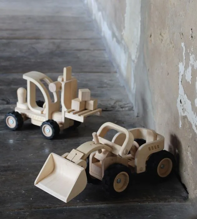 Jouet en bois Bulldozer PLAN TOYS pour enfant de 3 ans et plus-3
