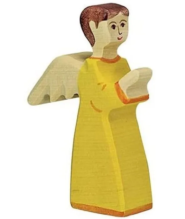 Figurine Ange 2 Orange HOLZTIGER - Jouet en bois peint à la main pour enfant de 3 ans et plus-1