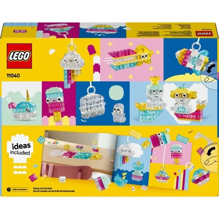 LEGO Classic 11040 La Boîte de Briques Transparentes Magiques - Jeu de construction 5 ans-5