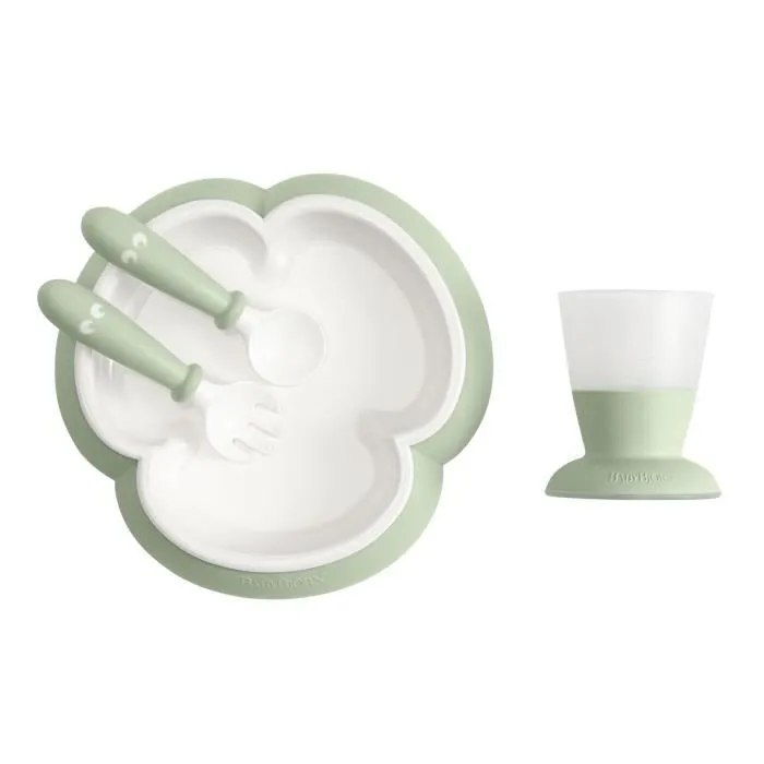 BABYBJÖRN Ensemble Repas Bébé, lot de 4, Bleu pastel-0