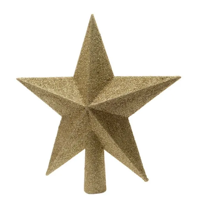Etoile décorative - ETOILE OR - 19 cm - Pailletée - Jaune - Noël-0