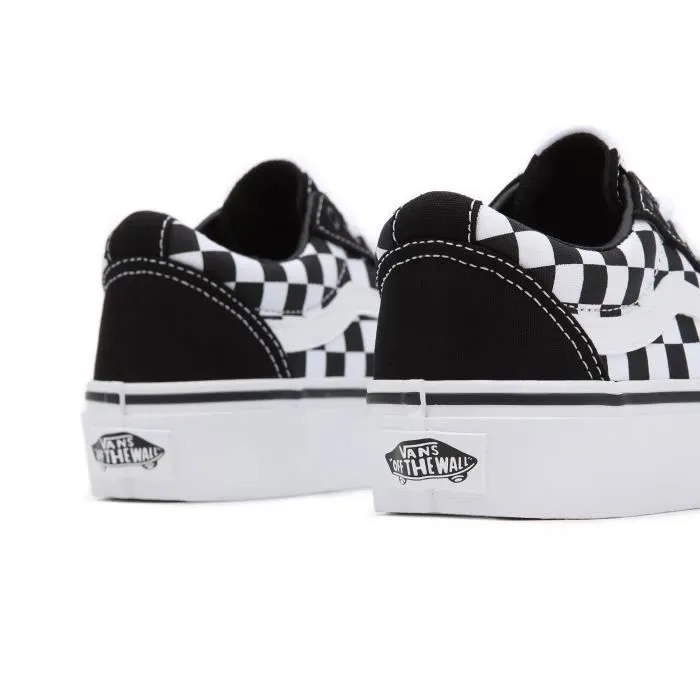 Chaussure pour Fille - Vans - Ward Platform - Noir - Lacets - Plateau-2