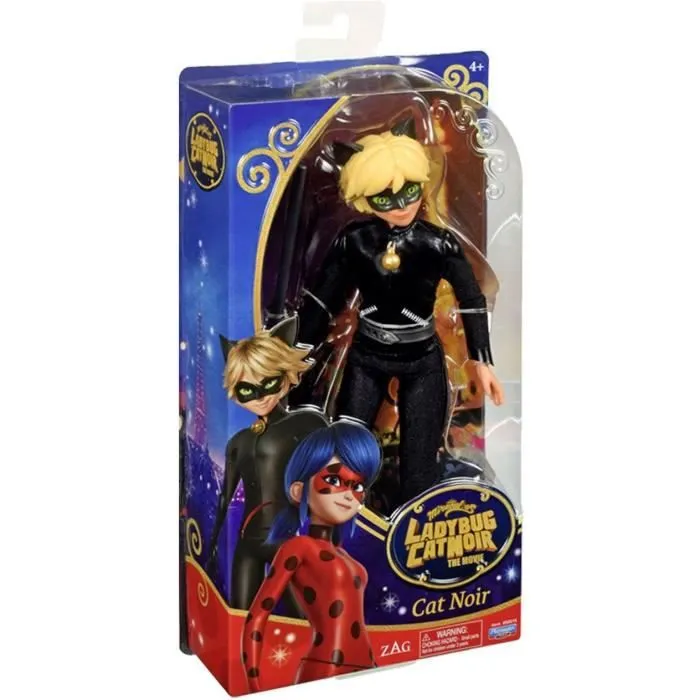 Bebeboutik Poupee Miraculous Ladybug et Chat noir Bandai Chat Noir Adrien Poupee mannequin articulee 26 cm